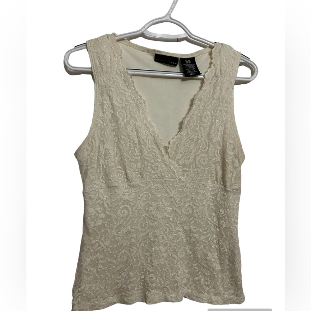 Apostrophe Lace Tank Size M